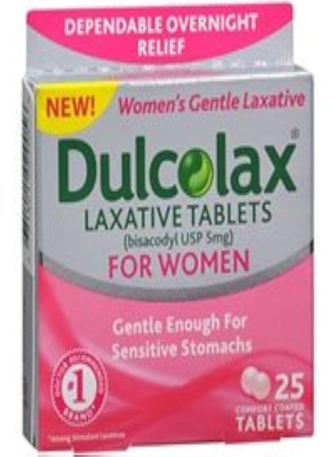 Dulcolax Laxative Tablets for Women, 5 mg, 25 Tabs (Pack of 4) - Image 1